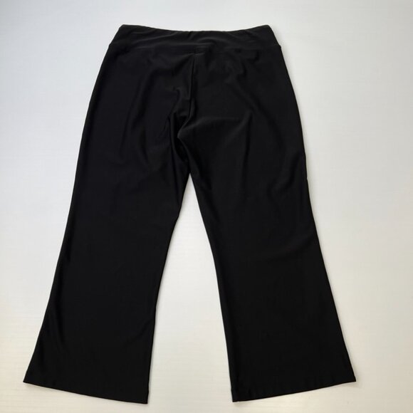 Vintage Nike Pant Women Medium Wide Leg Crop Swoosh 28x23 Gym Retro Y2K Core Ex - Picture 8 of 10